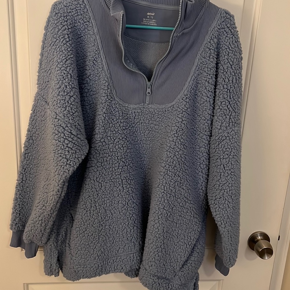 LIKE NEW, Aerie Sherpa Quarter Zip